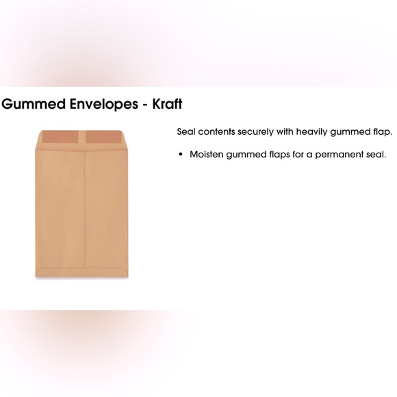 10”X15” 100 Count Manila Shipping Gummed Seal Envelopes Mailer Brown Craft NEW - Picture 3 of 3